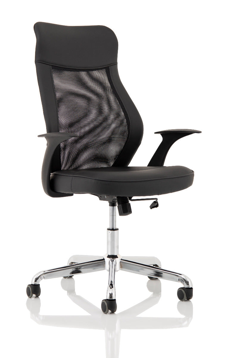 Baye Mesh Back and Faux Leather Seat Office Chair Huddersfield