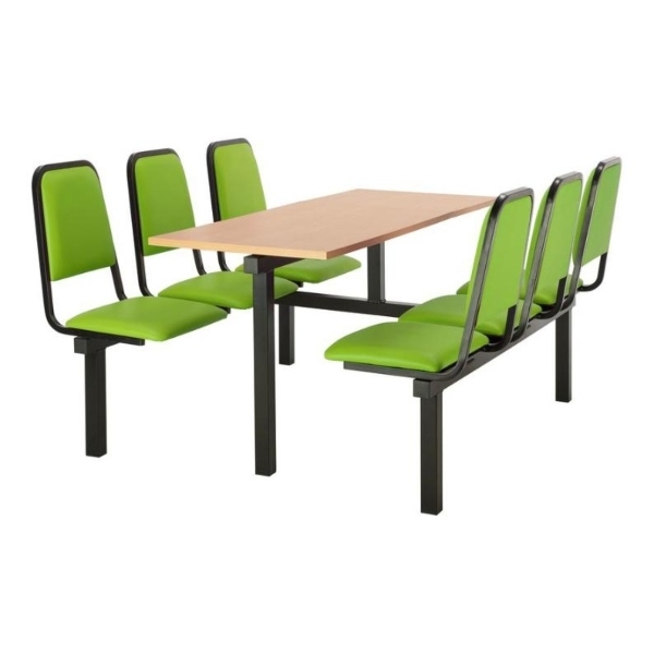 CU92 - 6-Seater Chester Canteen Unit - 2 Way Access, Green, Beech