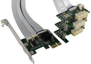 Amfeltec SKU-040-23 3-Way x1 PCIe to x1 PCIe Gen2 Splitter (Ext)