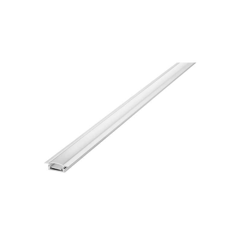 Integral Recessed Frosted Diffuser 26.7x8mm Aluminium Profile Rail 2 Metre