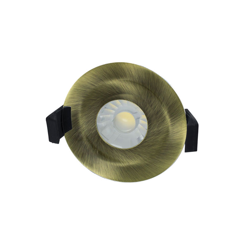 Integral Low Profile 6W Dimmable LED Downlight 3000K Antique Brass