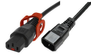 PEX-IECLP-BK-1.5 IEC Lock Plus 1.5Mtr Power Extension C13-C14 Colour Black with Easy Release System IEC Locking C13 ( PC1531 ) IEC Lock &#43; 