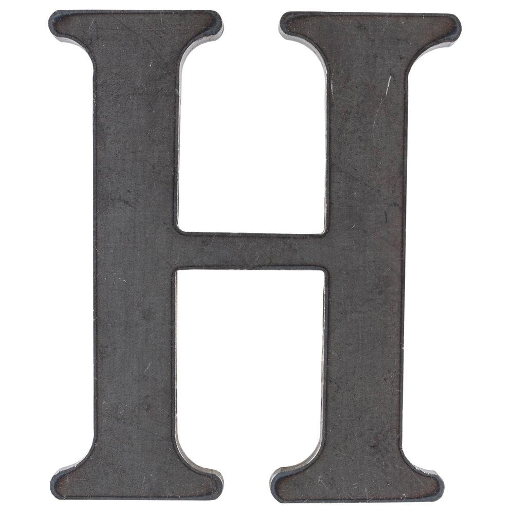 Mild Steel Profiled Letter H - Height 50mm 3mm Thick