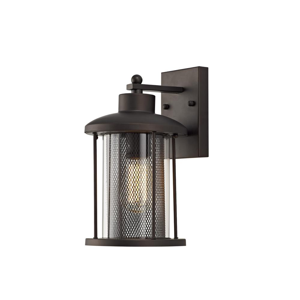 Luxuria Soleil Large Wall Light E27 Antique Bronze/Clear Glass IP54