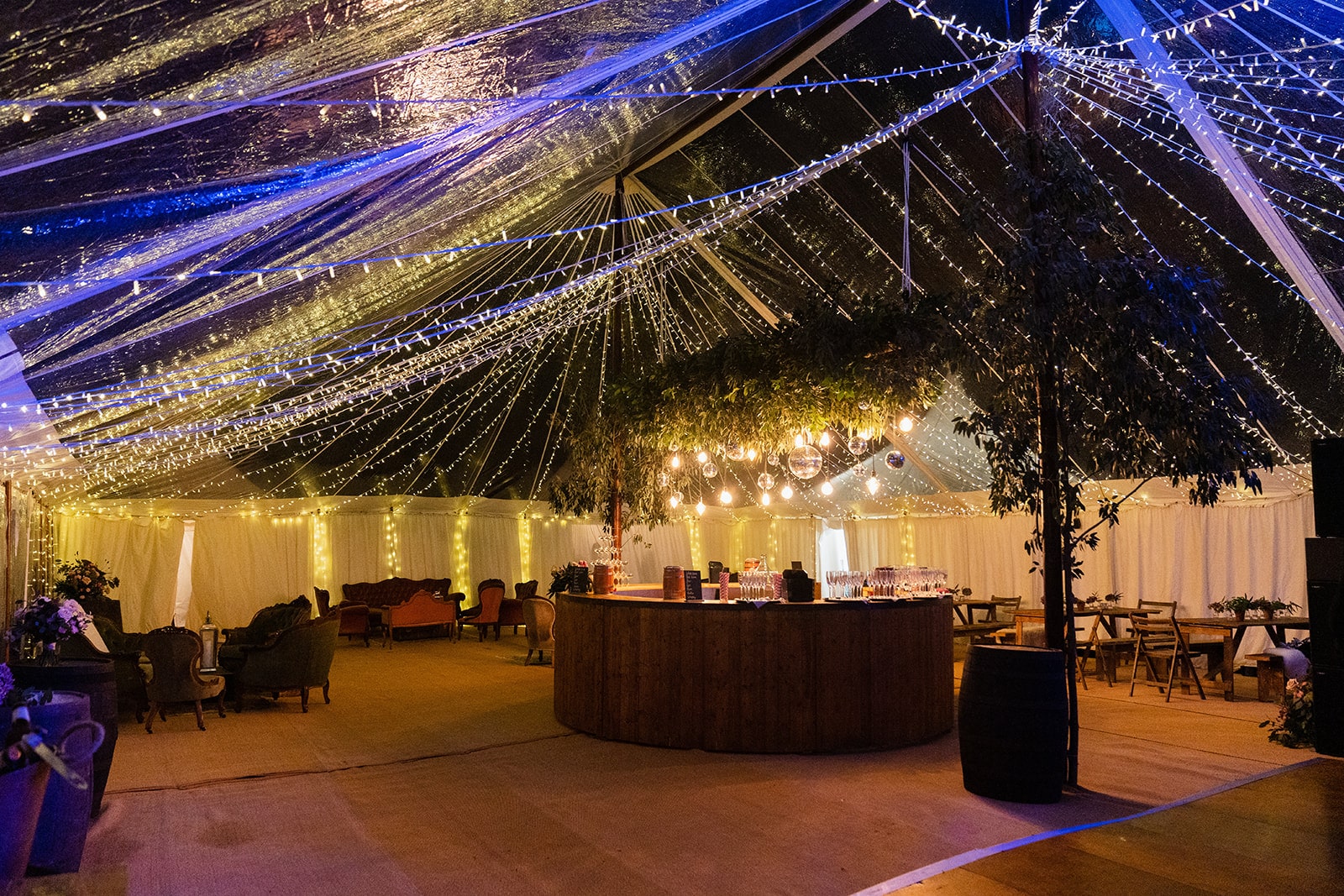 Evening Party Marquee With Transparent Walls