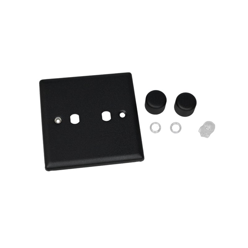 Varilight Urban 2G Single Plate Matrix Faceplate Kit Matt Black for Rotary Dimmer Standard Plate