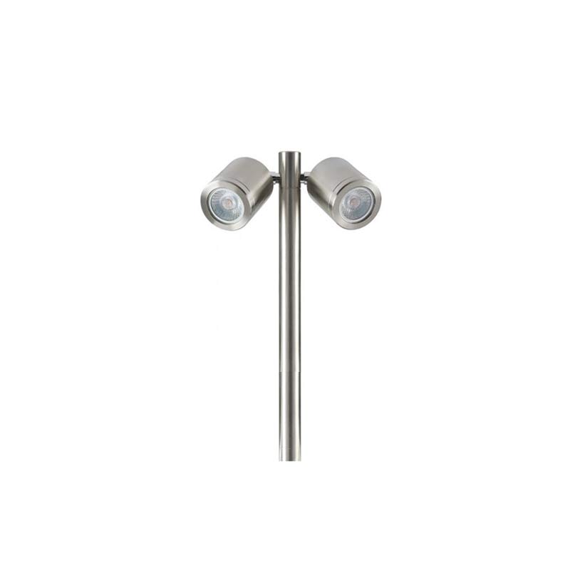 Collingwood Mains 230V LED Twin Pole Spike Light Stainless Steel 2700K