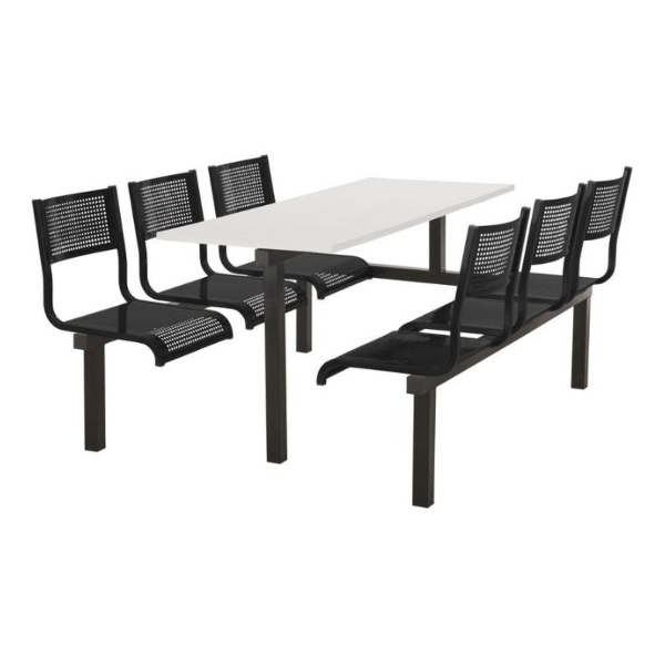 CU93 - 6-Seater Barrett Canteen Unit - 1 Way Access, Black, White