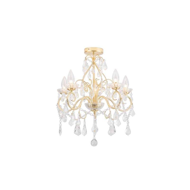 Forum Vela Chandelier 5xG9 Light Satin Brass