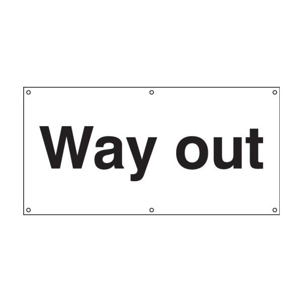 Way Out - Banner with Eyelets