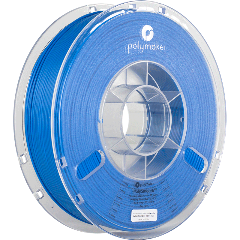 PolySmooth Electric Blue 1.75mm 750gms 3D Printing Filament