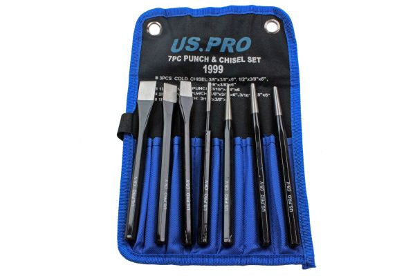 US PRO 1999 7pc Punch & Chisel Set