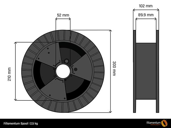 Fillamentum ABS Extrafill Traffic Black 1.75mm 2.5Kg 3D Printer Filament