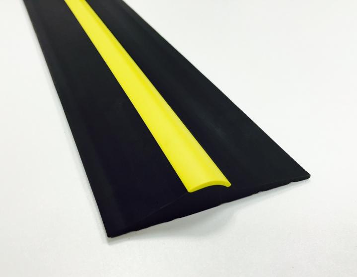 15mm Black/Yellow Rubber Garage Threshold Seal