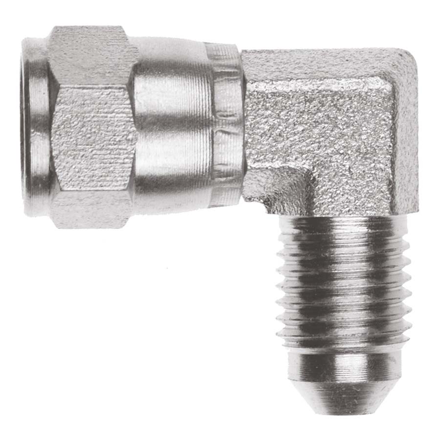 BURNETT & HILLMAN Forged 90&#176; Compact Elbow &#45; JIC Male 74� Cone &#47; JIC Swivel Female 74� Flare