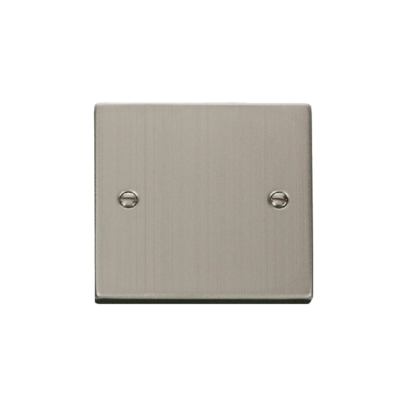 Click Deco Blank Plate 1 Gang Stainless Steel