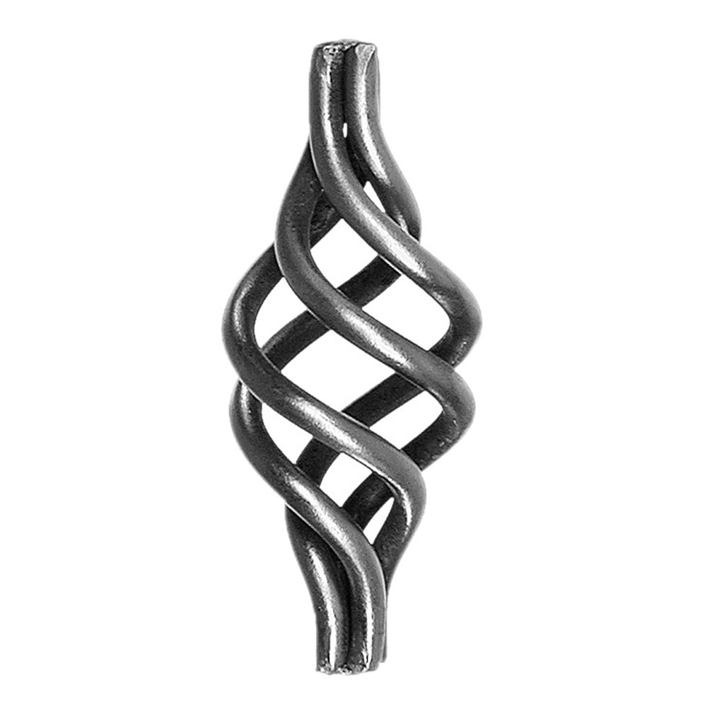 125 x 55mm Smooth Steel Basket with 12mm Base using 6mm Round Bar