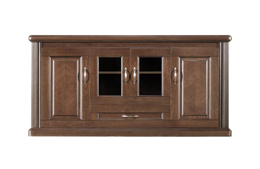 Providers Of Real Wood Veneer Executive Storage Cupboard Wood & Glass Doors - 1600mm - K3Y160 UK