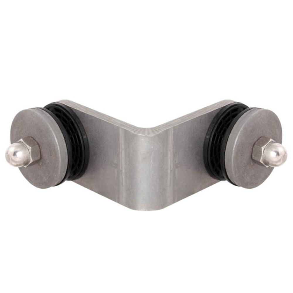 External Corner Glass Clamp - 160x40x6mmMild Steel With 316 S/S Bolt & Domed Nut