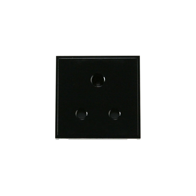 Click New Media 5A Round Pin Socket Outlet Module Black