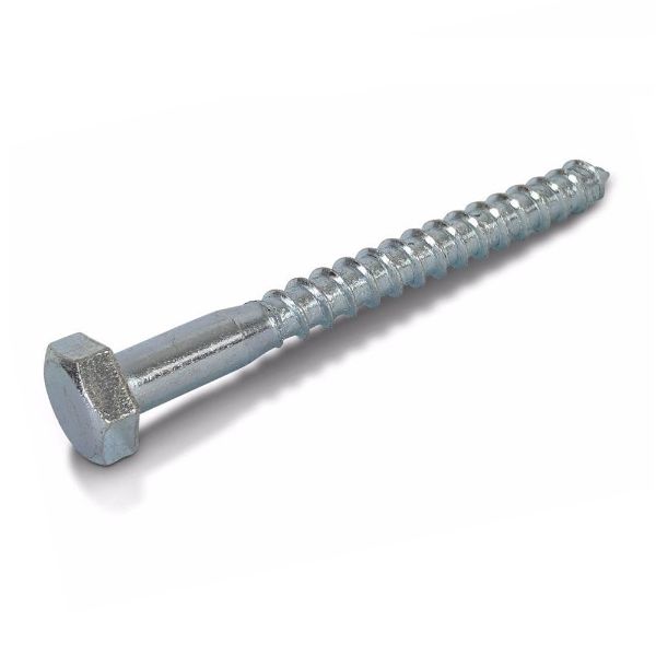 M8x40mm Hexagon Head Coach Screw BZP