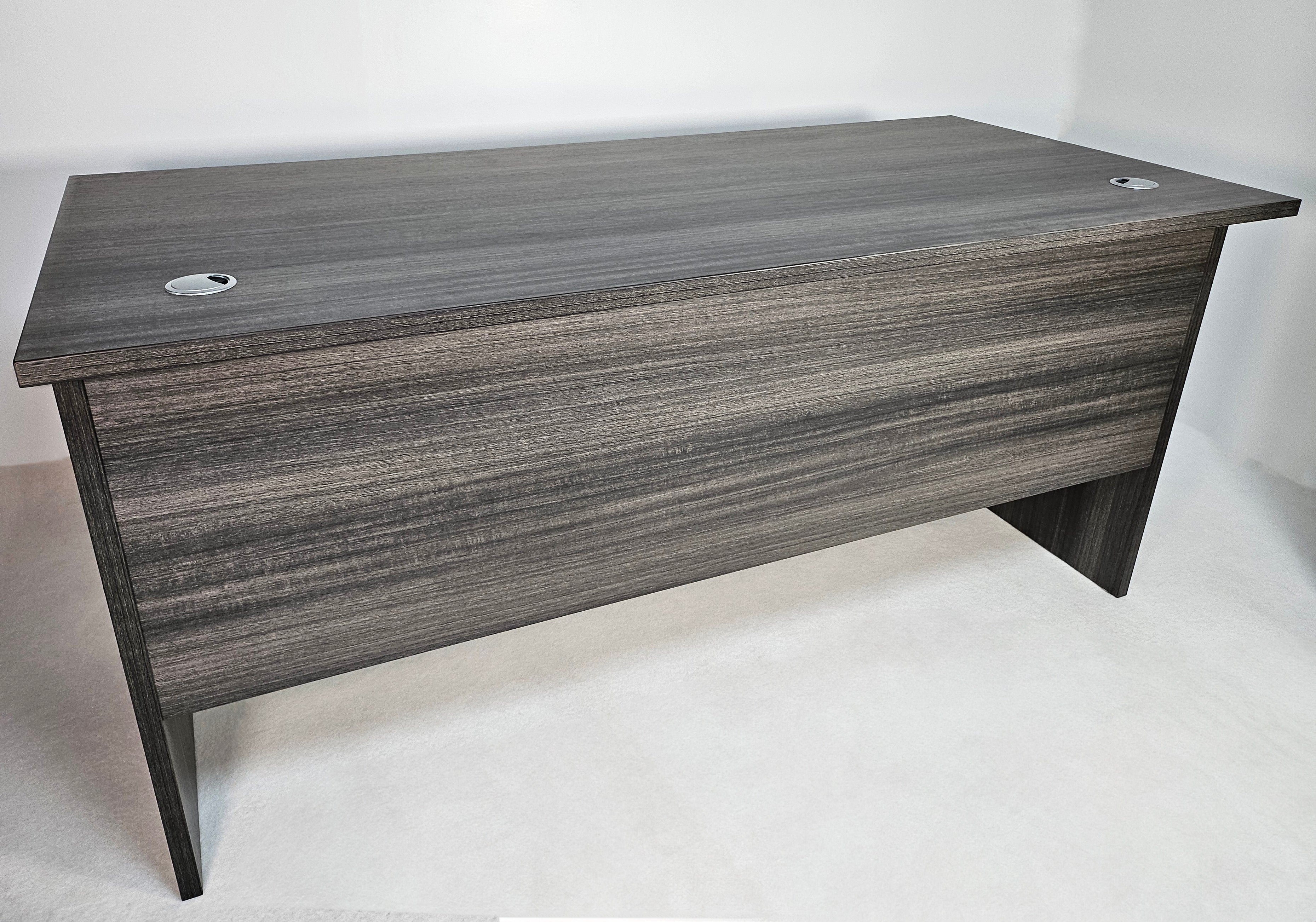 Modern Grey Oak Straight Office Desk - 1400mm, 1600mm or 1800mm - CF-78 North Yourkshire