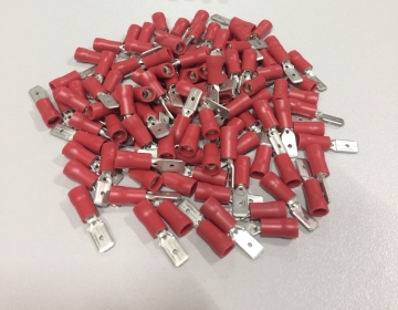 0.5MM X 1.5MM/4.8 X 0.8MM RED MALE DISCONNECTS