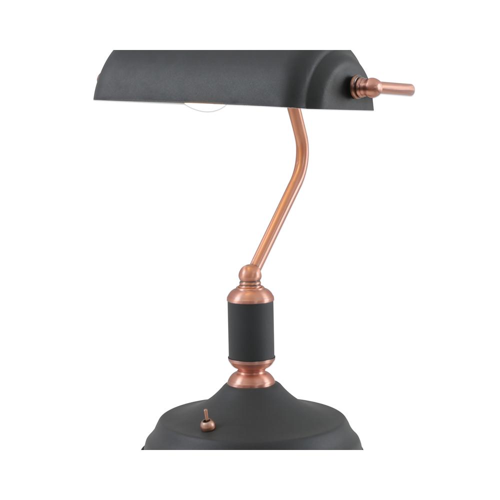 Luxuria Nimbus Table Lamp 1 Light With Toggle Switch Graphite/Copper