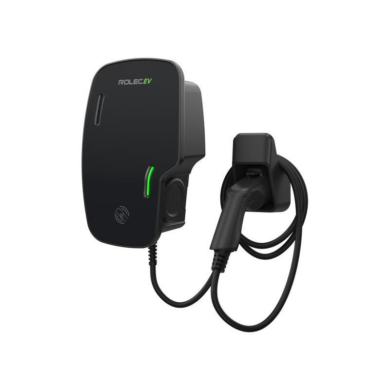 Rolec Zura Smart EV Charger 1 x up to 7.4kw 32A 5M Tethered Type 2 Black