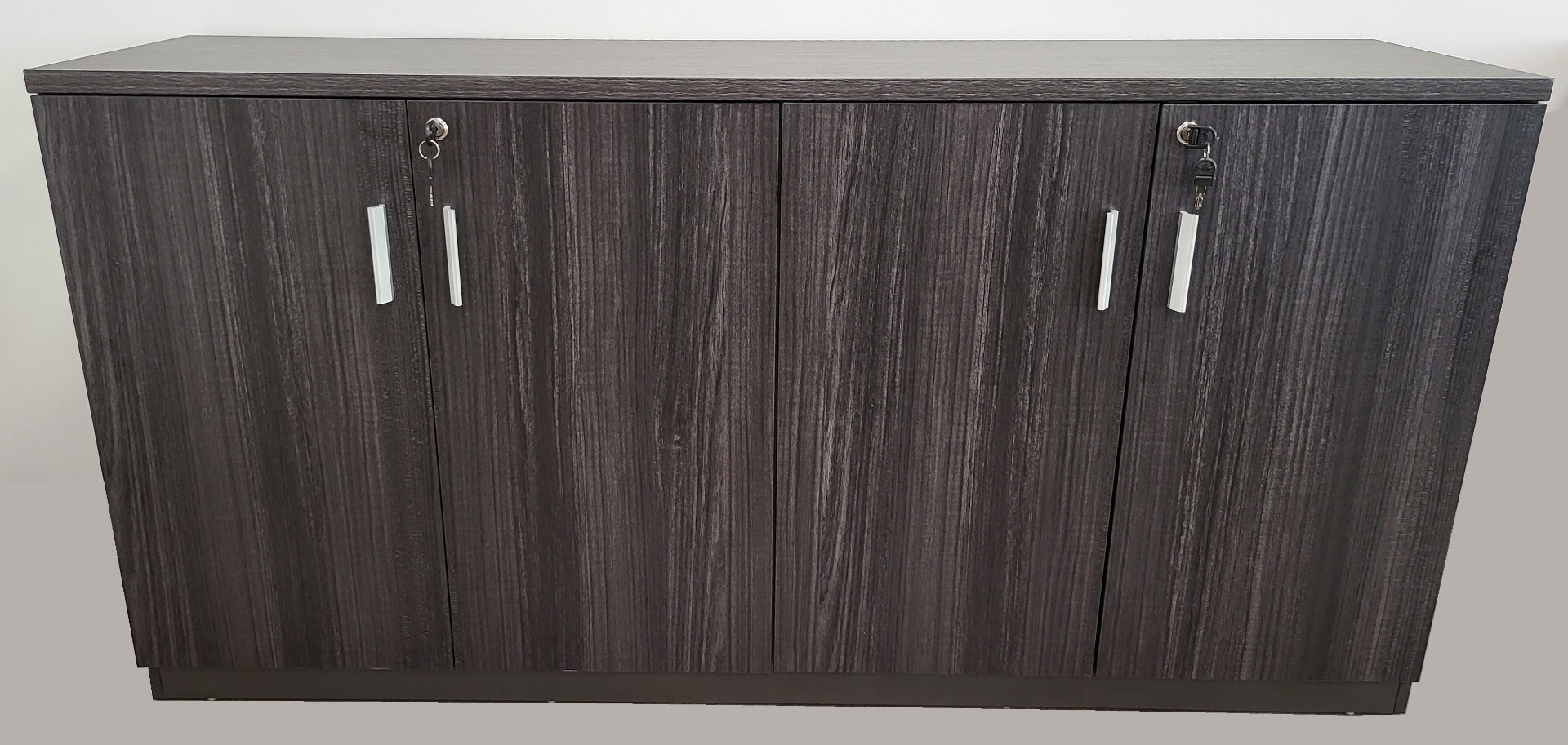 Modern 1600mm Wide Grey Oak Executive Office Four Door Cupboard - LX-6846T-4DR UK
