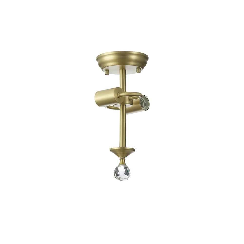 Luxuria Sirius 16.8cm Semi Flush Ceiling Light (FRAME ONLY) 2xE27 Satin Gold