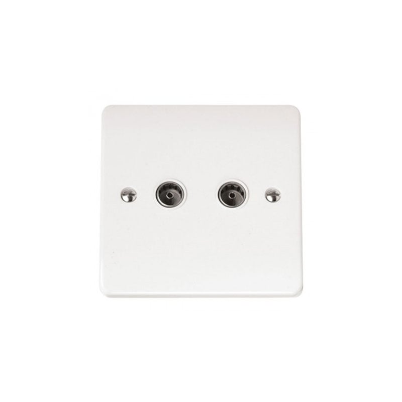 Click Twin Coaxial Socket Outlet