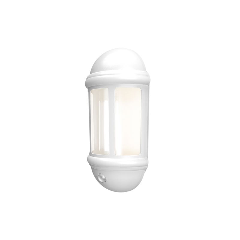 Ansell Latina LED Half Lantern With PIR 8W White