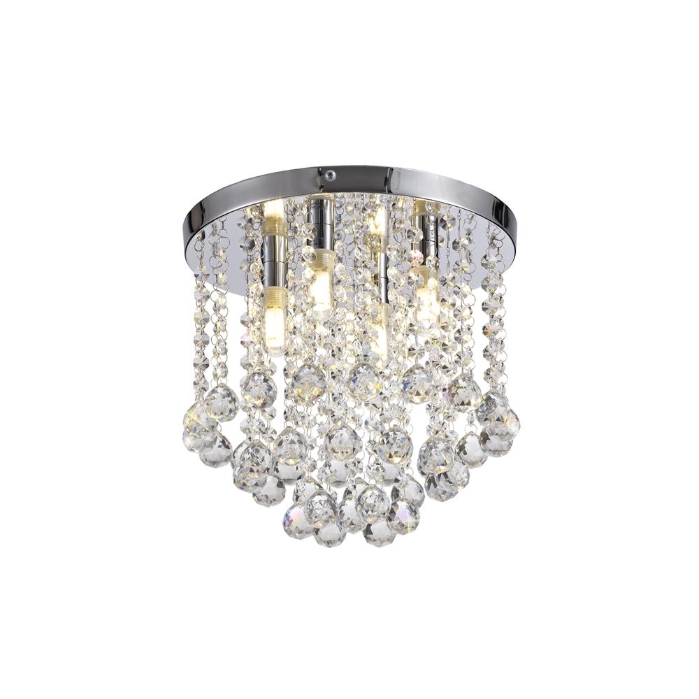 Luxuria Invigorate 30cm Ceiling Light 4xG9 IP44 Polished Chrome/Crystal