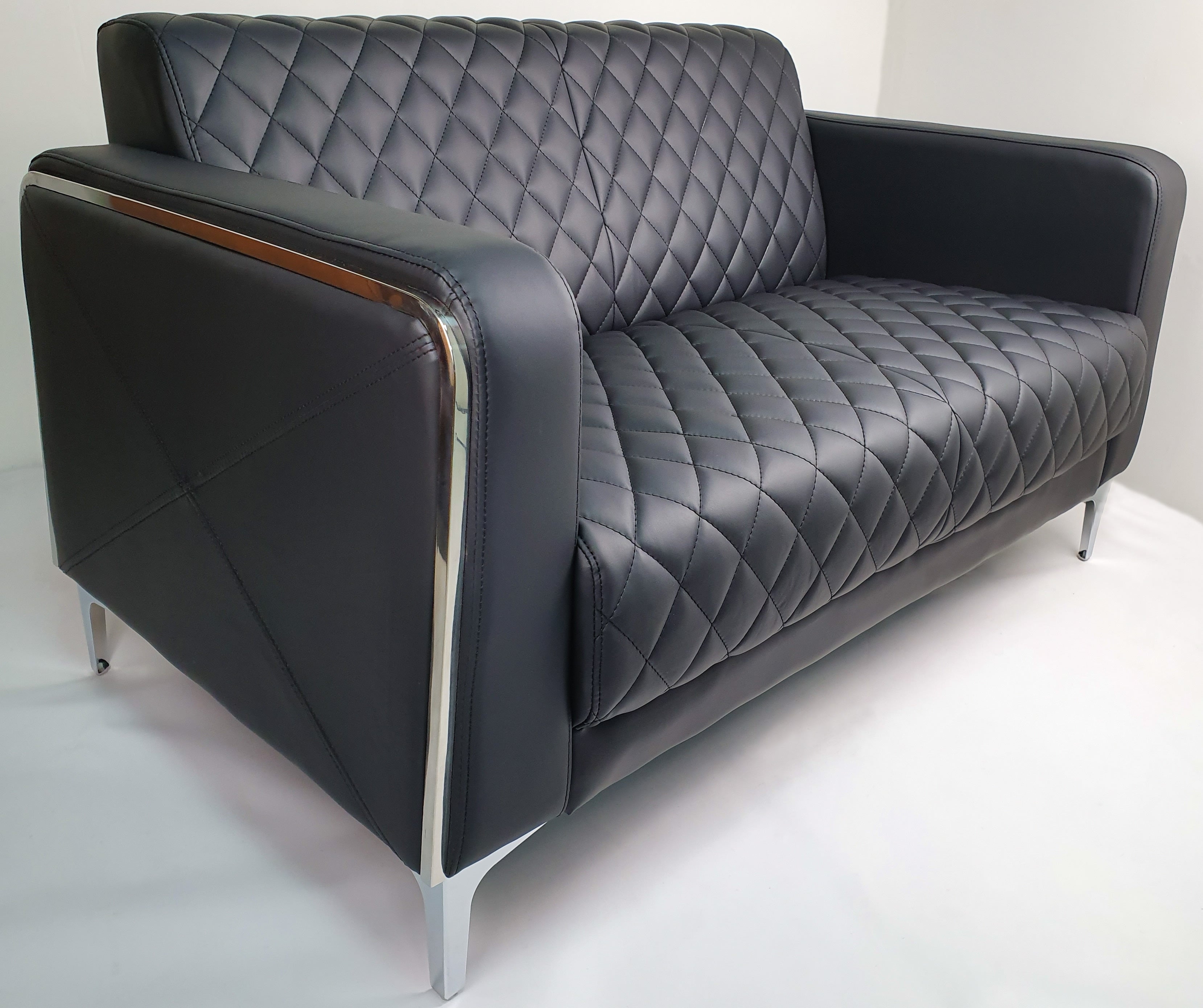 Suppliers Of Modern Black Leather Executive Sofa Set - F112 UK