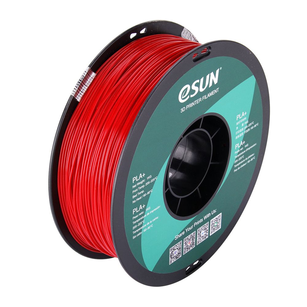 eSUN PLA+ Red 1.75mm 1Kg 3D Printing filament