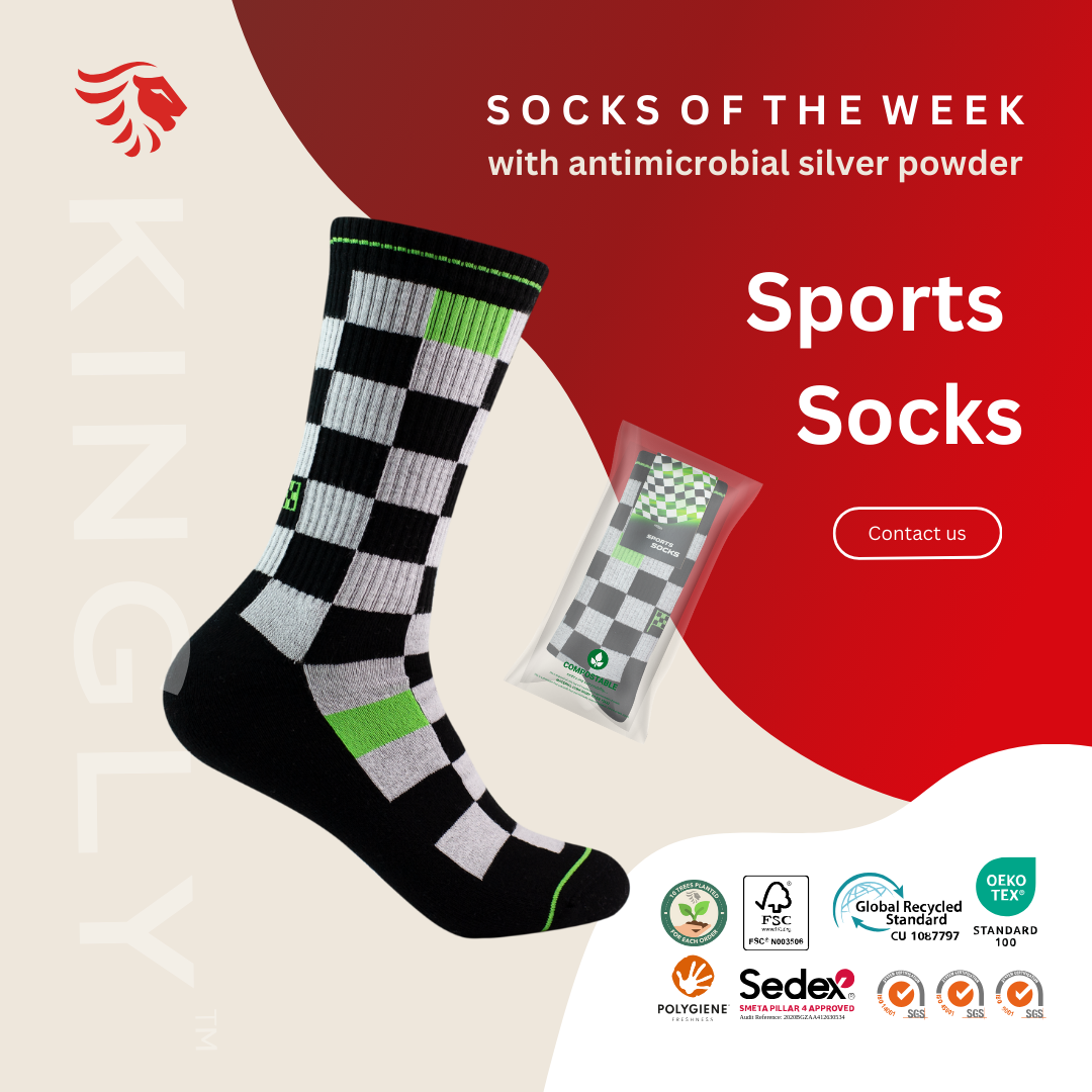 Sports socks with Polygiene