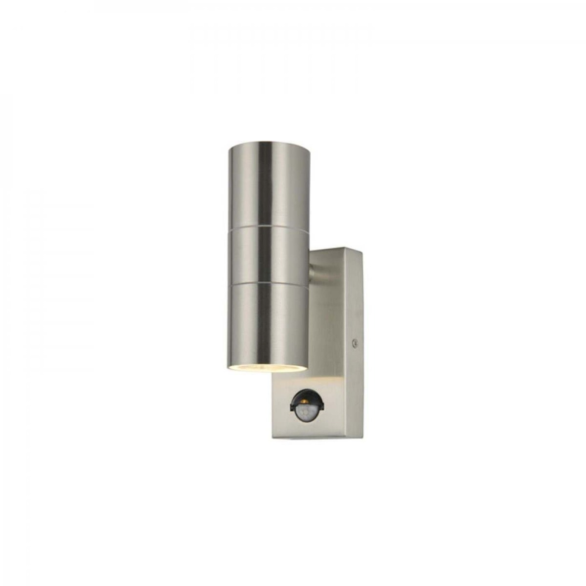 Forum Leto Up/Down Wall Light with PIR GU10 Stainless Steel