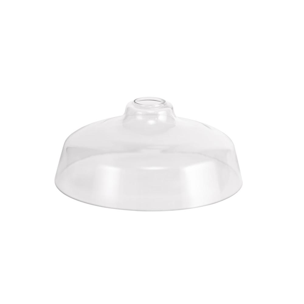 Luxuria Serena Flat Round 30cm Clear Glass (H) Lampshade