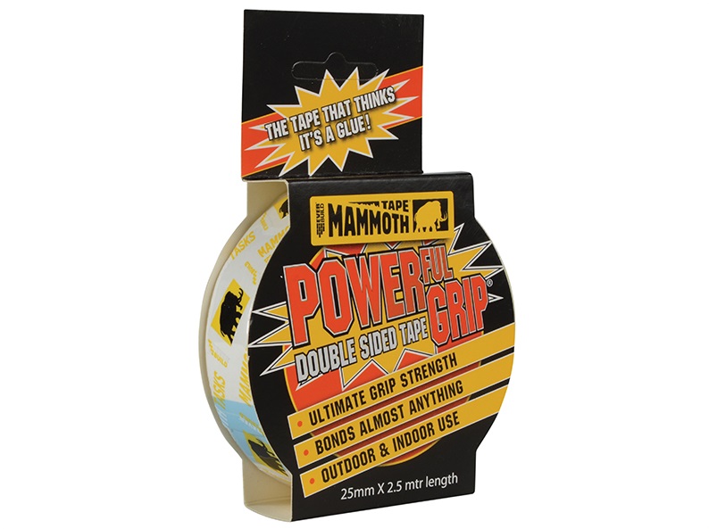 Mammoth D/Sided Power Grip Tape 25mm 2.5M