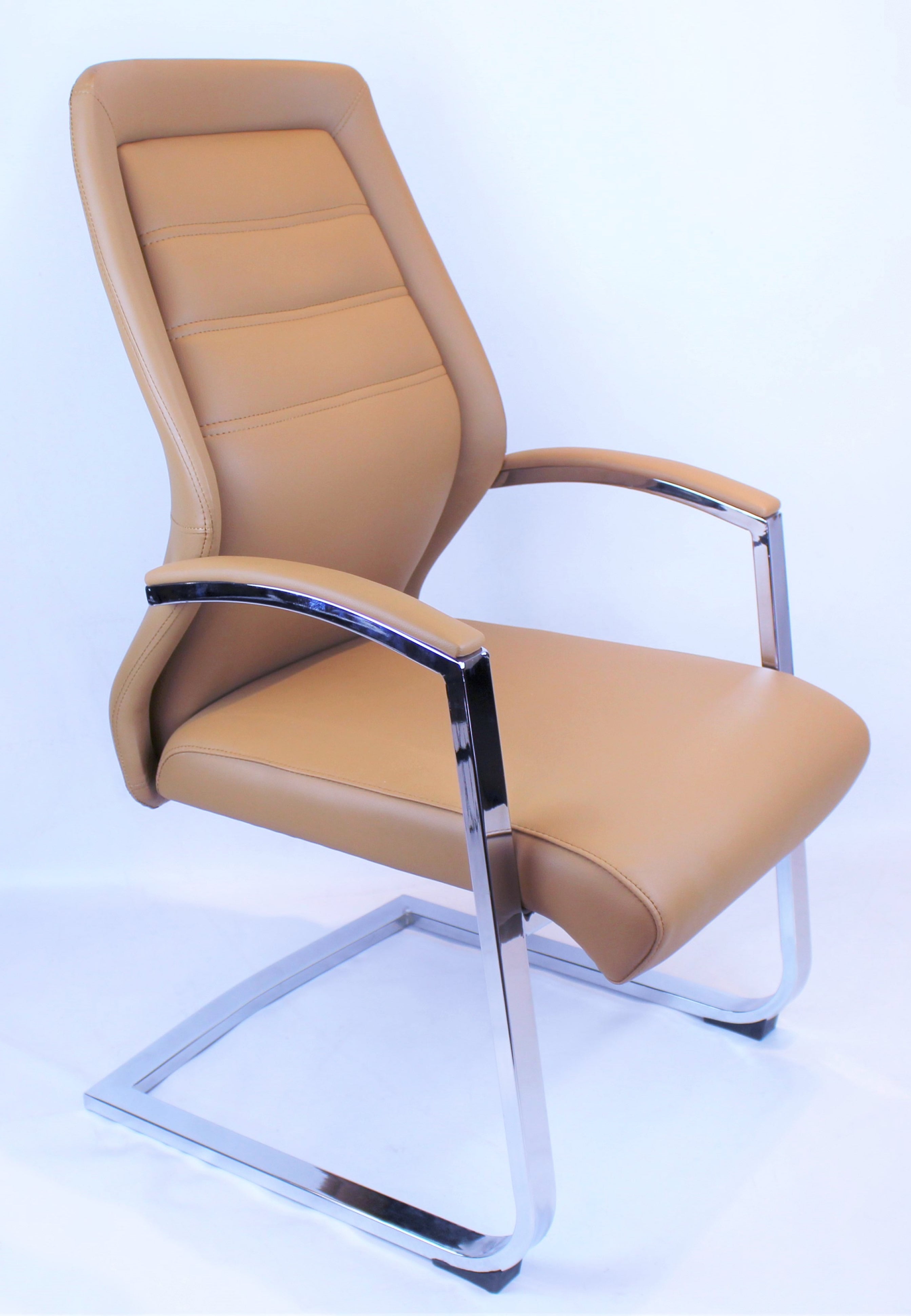 Providers Of Modern Beige Leather Meeting Chairs - DH-103-2 Huddersfield