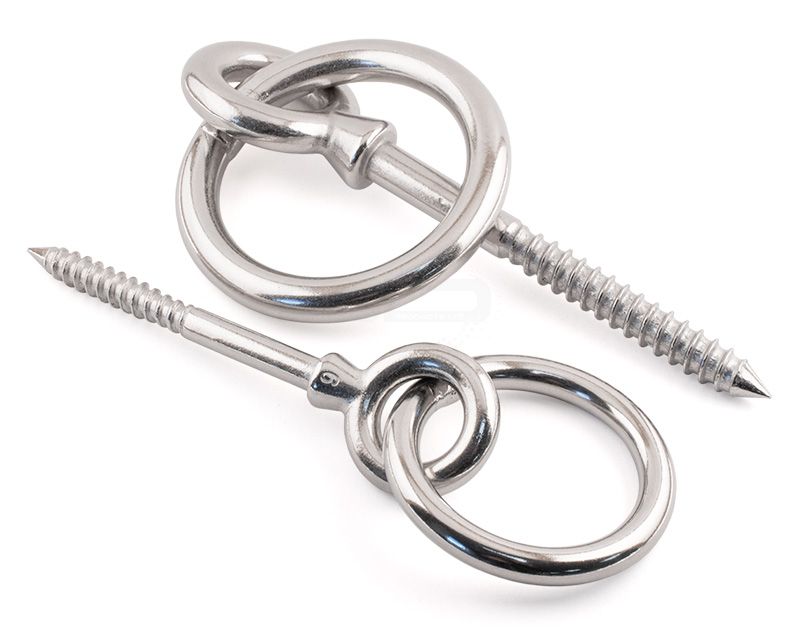 Ring Eye Bolts With Thread  - 316 / A4 Stainless Steel