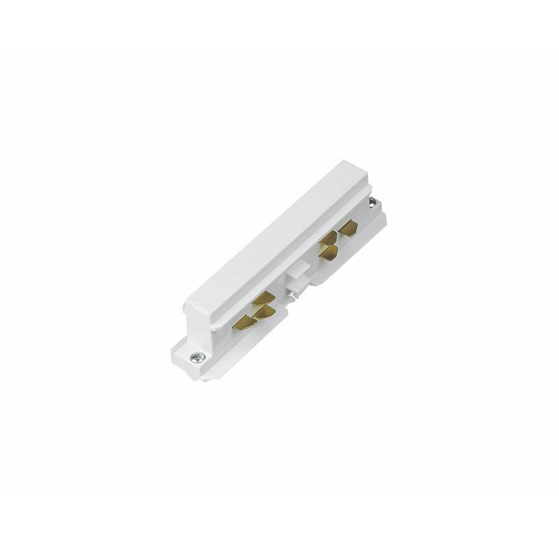 Integral White Straight Connector for Standard-Recessed-Trim Track