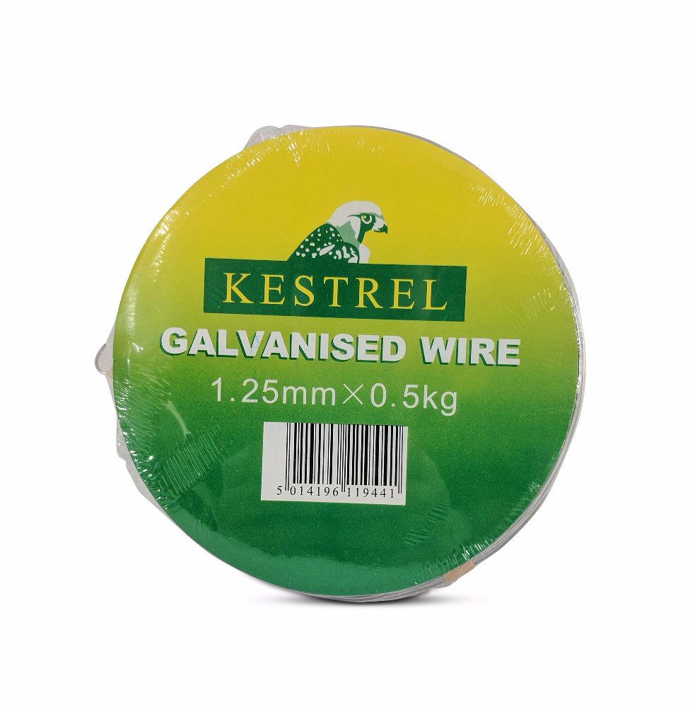 Kestrel Galvanised Wire 1.25mm x 0.5Kg - 50M