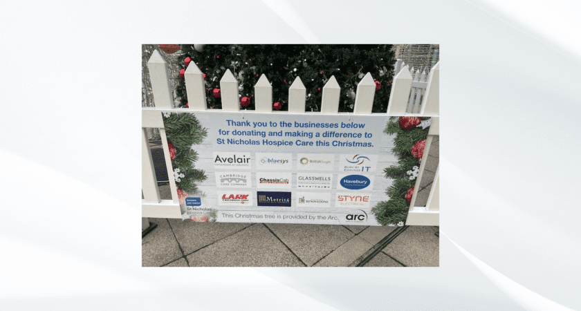 Avelair support St Nicholas Hospice this Christmas