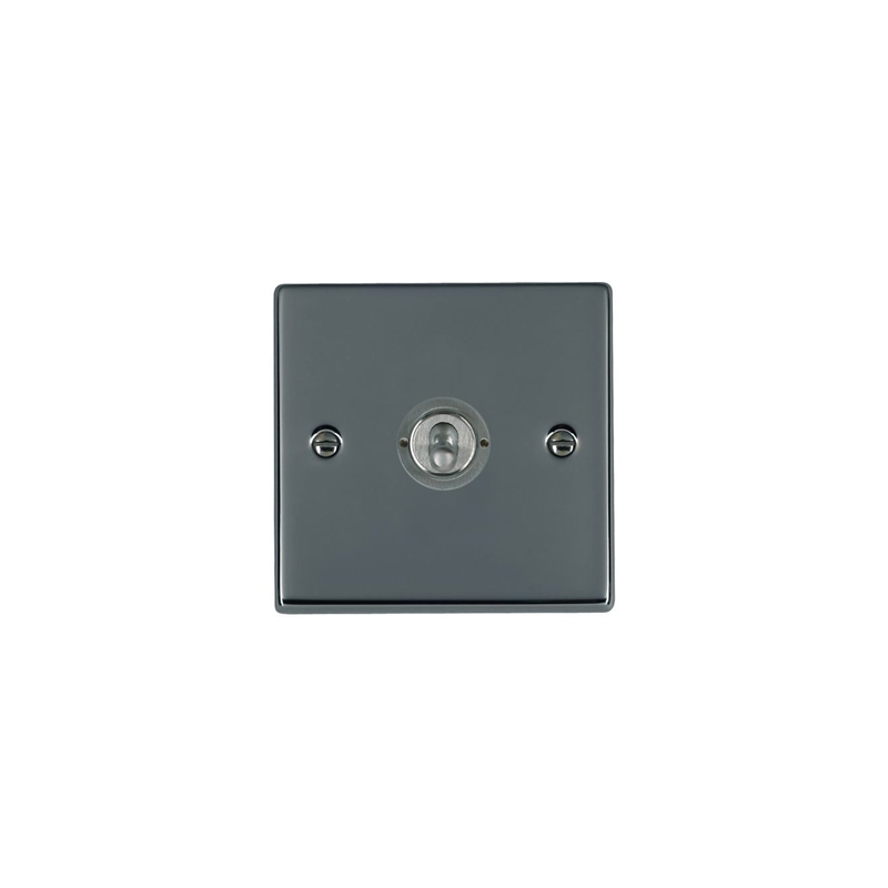 Hamilton Hartland 1 Gang PTM Retractive Toggle Switch Black Nickel