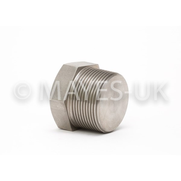 3/4" BSPT                     
Hex Head Plug
(3M/6M)
A182 321/H Stainless Steel
Dimensions to ASME B16.11