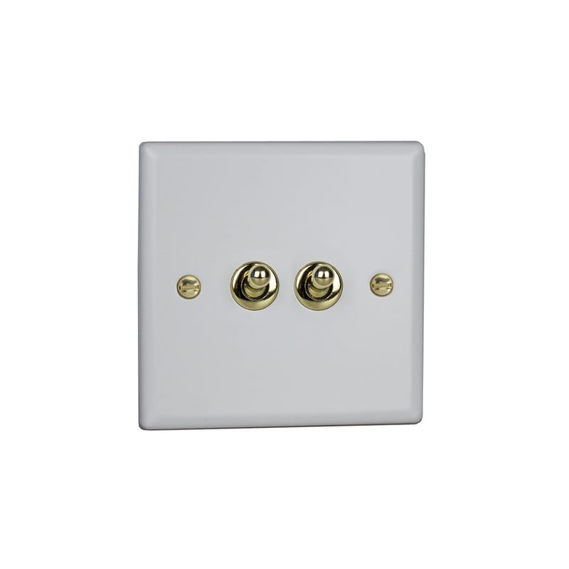 Varilight Vogue 2G 10A 1 and 2 Way Toggle Switch Matt White