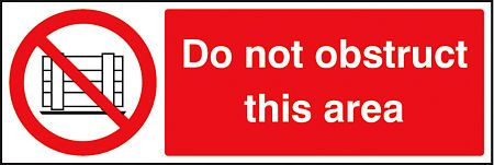 Do not obstruct this area