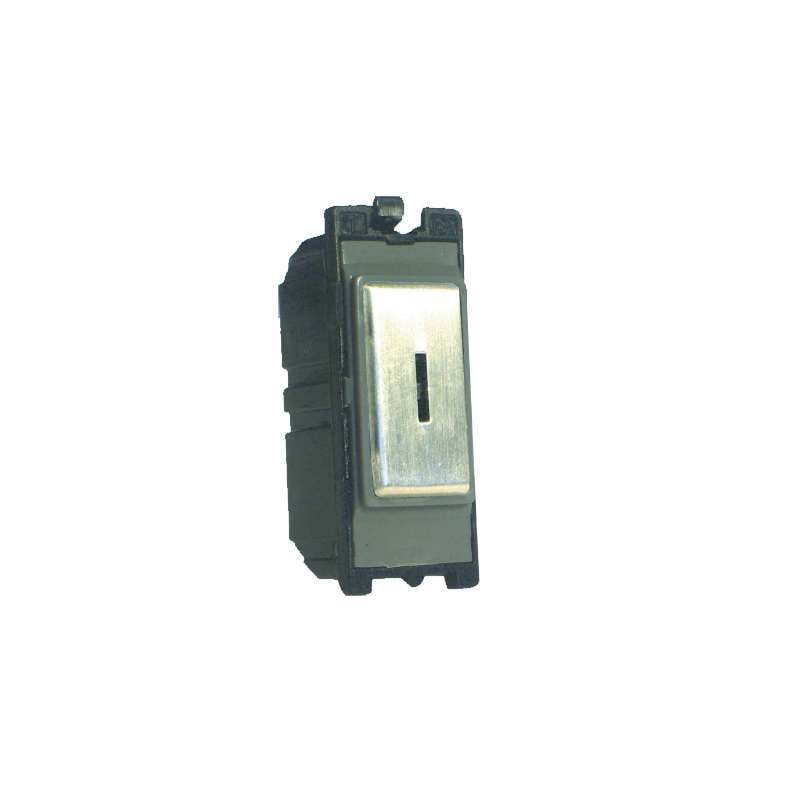 Varilight Power Grid 20A 2 Way Single Pole Key Switch Stainless Steel